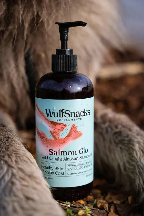 WulfSnacks Salmon Glo - Salmon Oil Pet Food Supplement, 16-oz Bottle