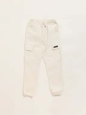 Y&F Kids Off White Cargo Joggers