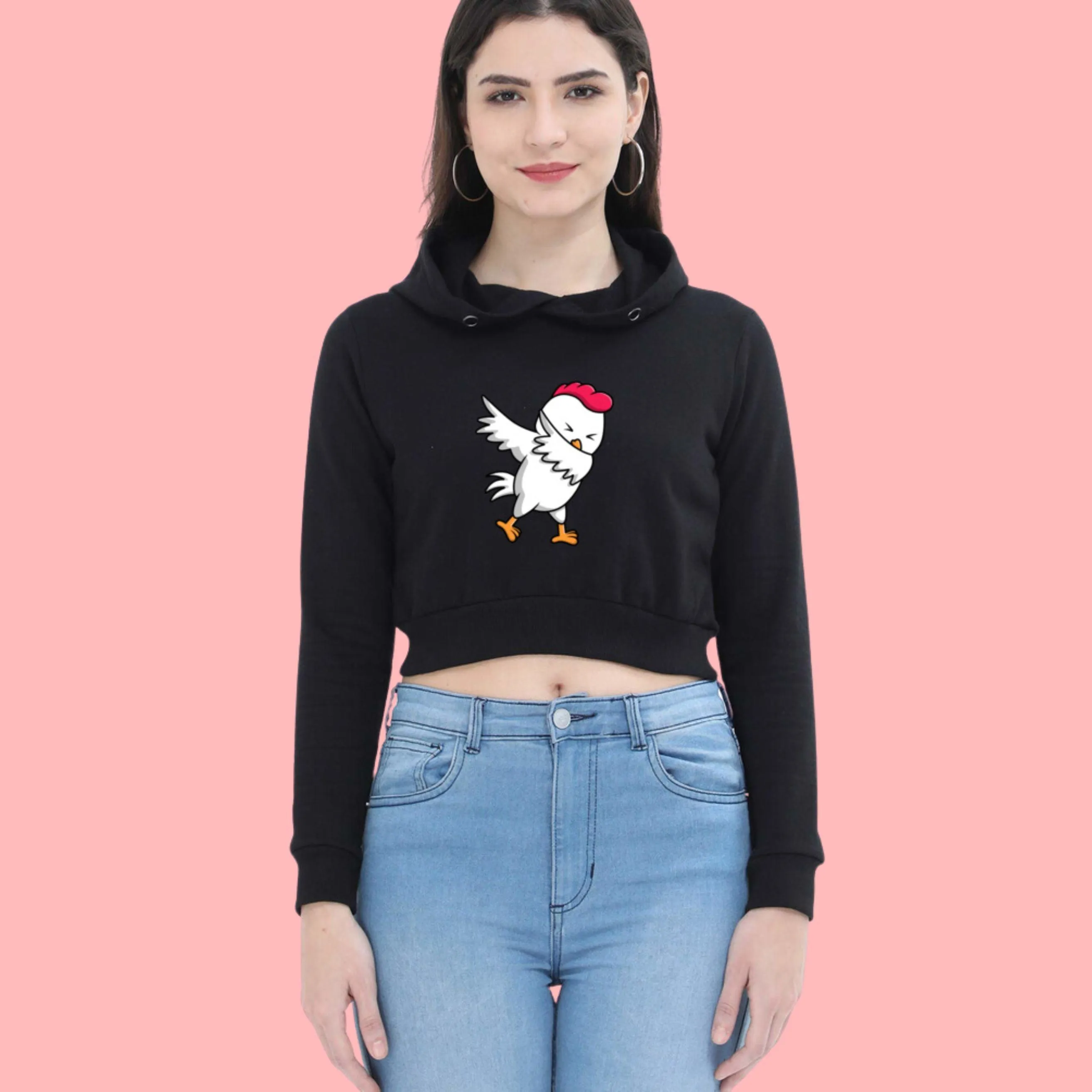 Yo Chicken - Women's Crop Hoodies