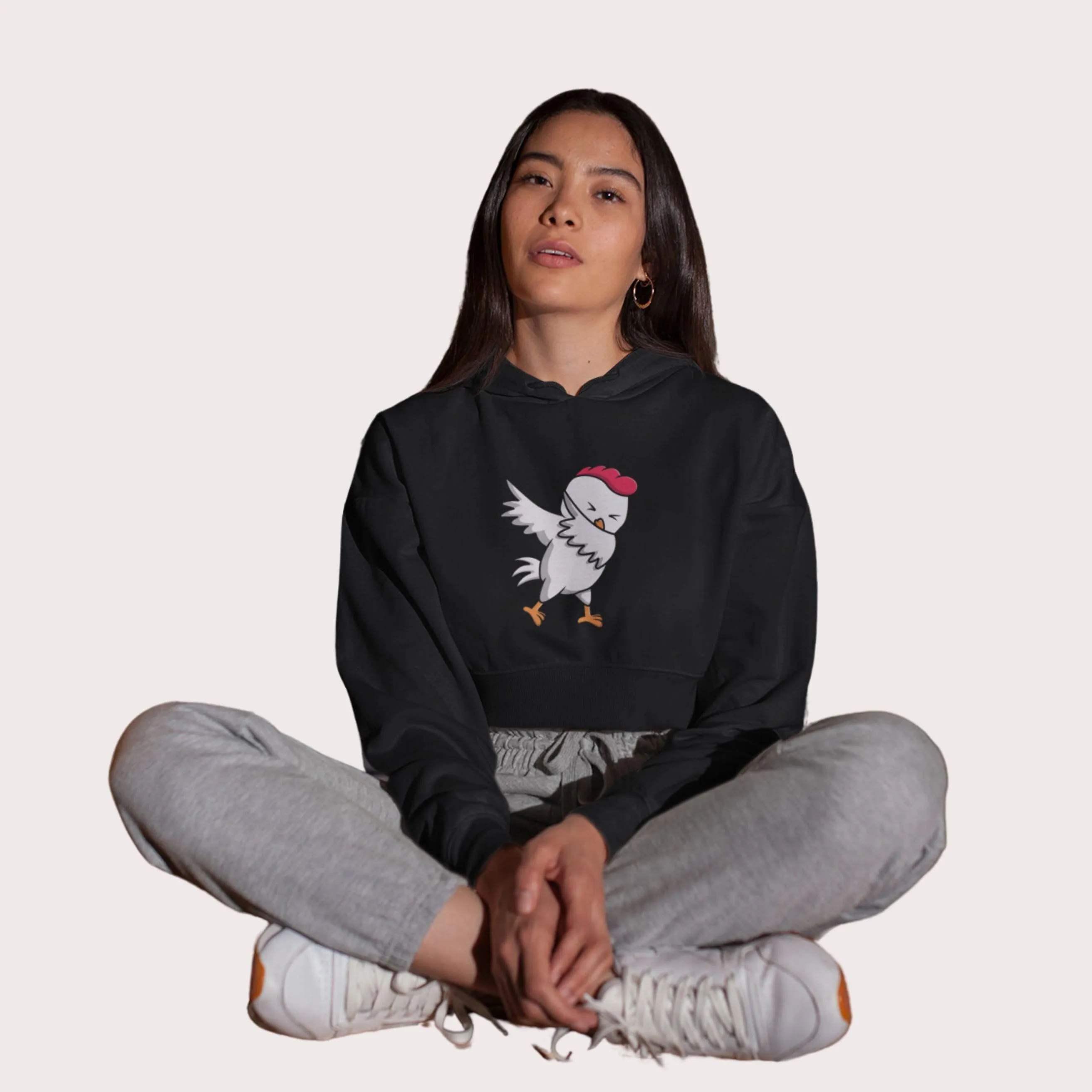 Yo Chicken - Women's Crop Hoodies