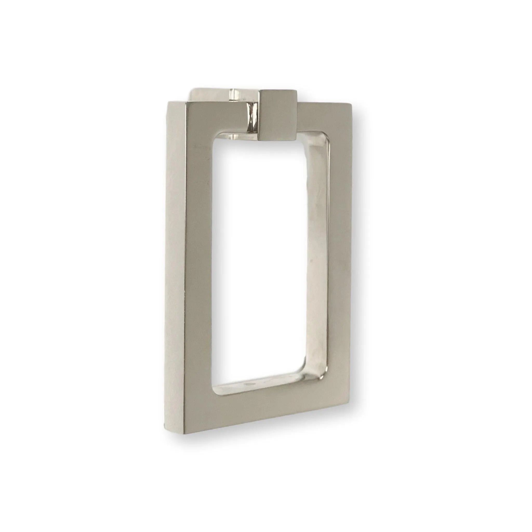 Zimi Rectangular Ring Pull in Polished Nickel